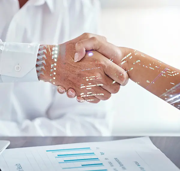 closeup of two people shaking hands